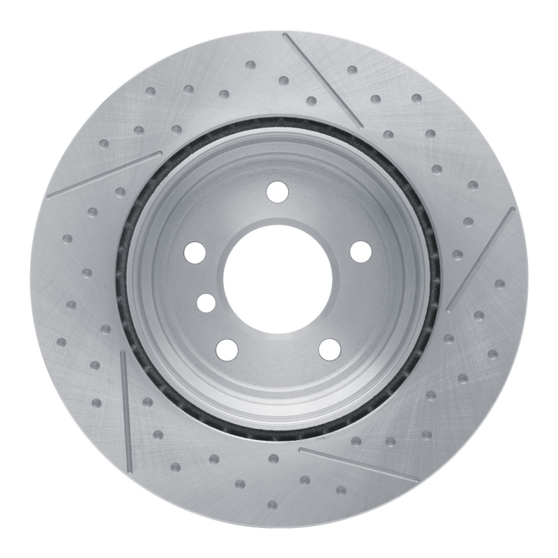 BMW 328I Brake Rotor (1) - Rear - R1 Concepts - Dimpled and Slotted - `06-`13